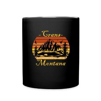 Crans Montana - Tasse einfarbig - Schwarz - Vorne