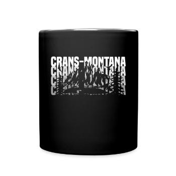 crans Montana schwarz weis - Tasse einfarbig - Schwarz - Vorne