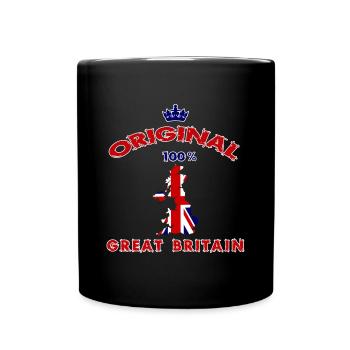 Great Britain original 100% flags design - Full Colour Mug - black - Front