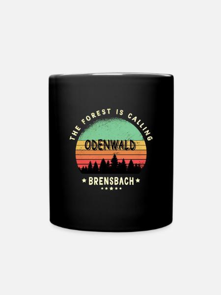 Brensbach Odenwald Design - Tasse einfarbig - Schwarz