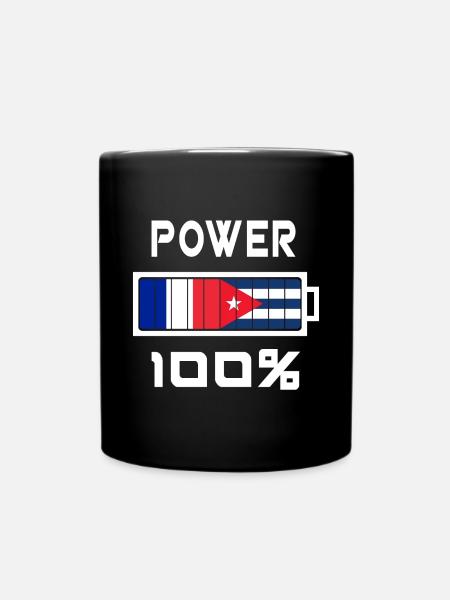 Power 100% France et Cuba - Mug uni - noir