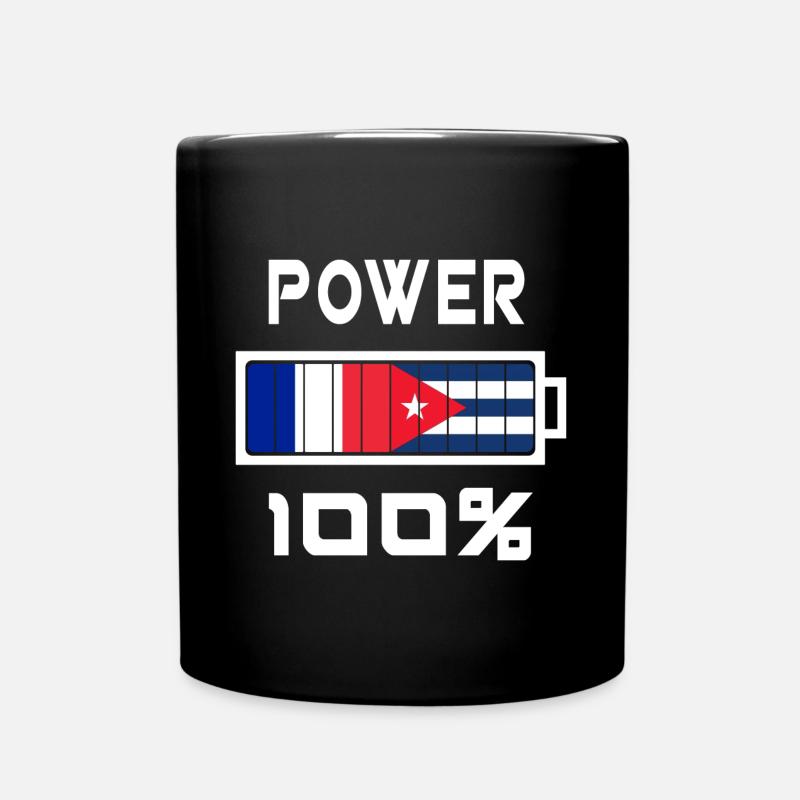 Power 100% France et Cuba - Mug uni - noir