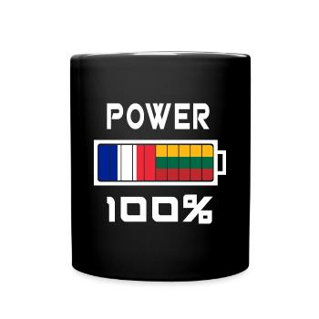 Lithuania and France feed 100% - Full Colour Mug - black - Front