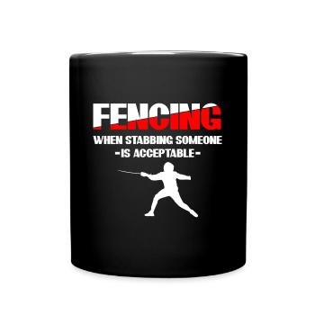 Fencing En Garde Sport fencing - Full Colour Mug - black - Front