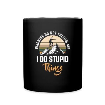 Idiot Funny Party - Full Colour Mug - black - Front