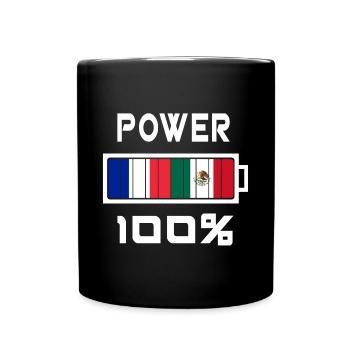 Le Mexique et la France alimentent 100% - Mug uni - noir - Devant