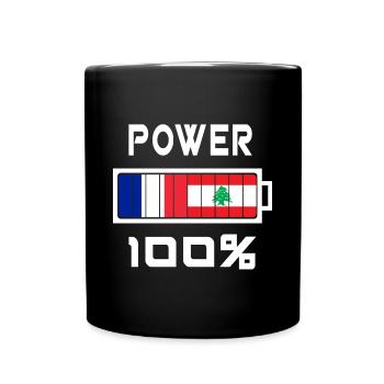 Libanon und Frankreich machen 100% Macht - Tasse einfarbig - Schwarz - Vorne