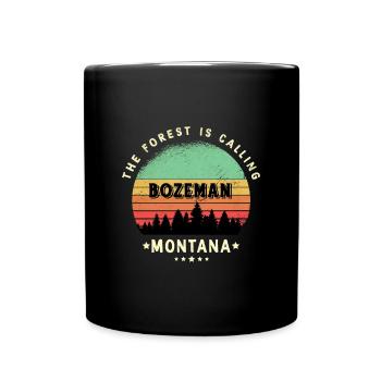 Conception de la forêt de Bozeman Montana - Mug uni - noir - Devant