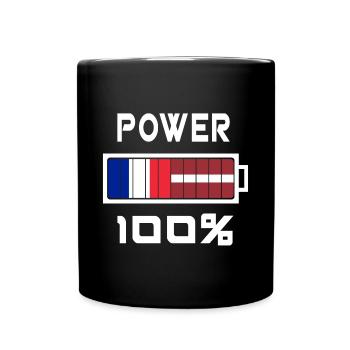 Latvia and France Power 100% - Full Colour Mug - black - Front