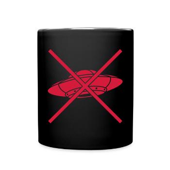 Forbidden Shield No UFOs - Full Colour Mug - black - Front