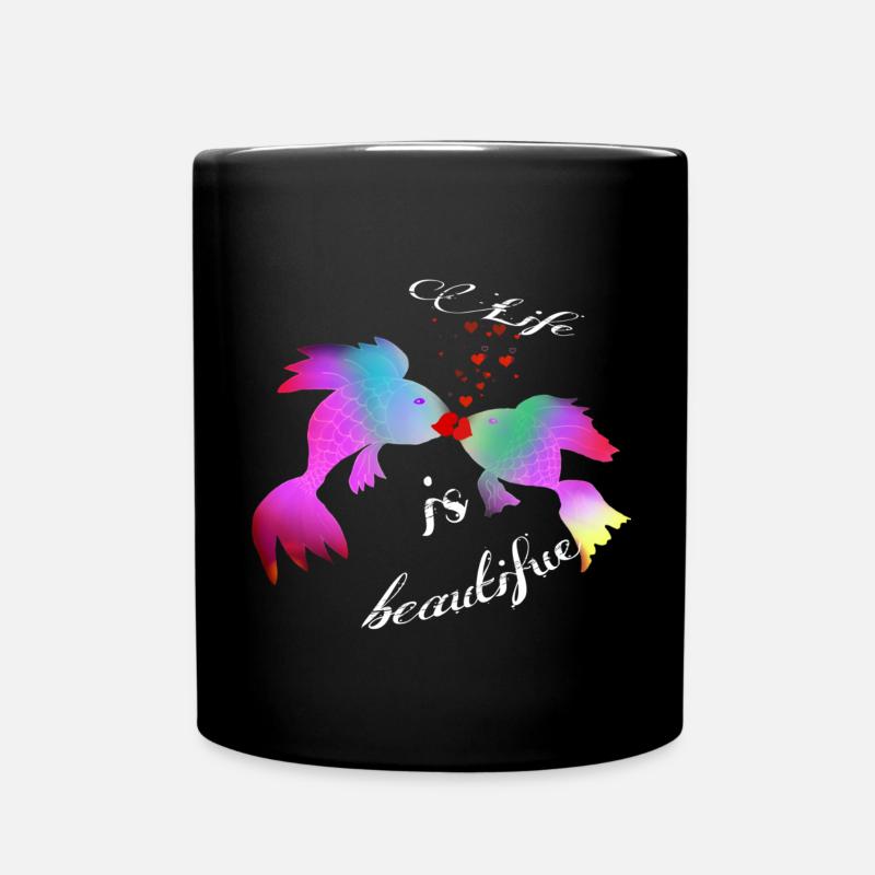La vie est belle - Mug uni - noir