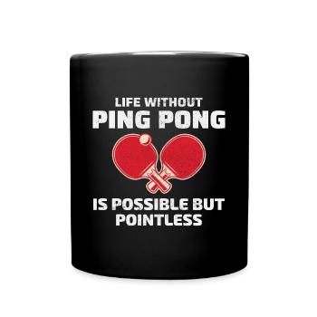 Ping Pong Master Table Tennis Coach Paddle Player - Full Colour Mug - black - Front