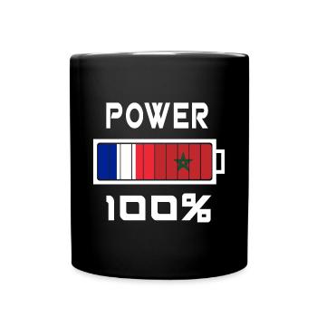 Morocco and France are 100% - Full Colour Mug - black - Front