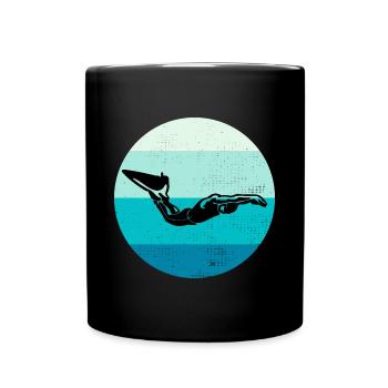 Finswimming Swimming Swimmer Swim Water sport - Full Colour Mug - black - Front