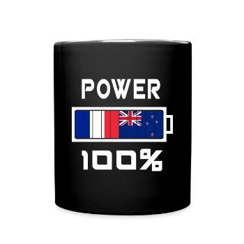New Zealand and France Power 100% - Full Colour Mug - black - Front
