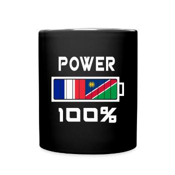 La Namibie et la France sont au pouvoir - Mug uni - noir - Devant