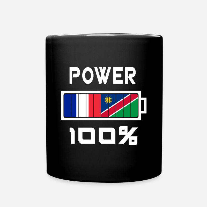 Namibia und Frankreich sind an der Macht - Tasse einfarbig - Schwarz