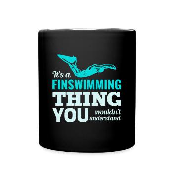 Finswimming Swimming Swimmer Swim Water sport - Full Colour Mug - black - Front