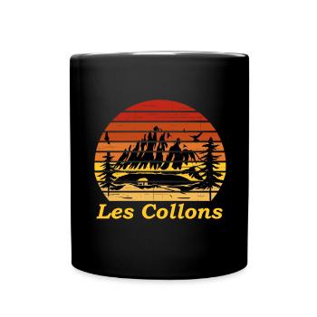 les collons - Tasse einfarbig - Schwarz - Vorne
