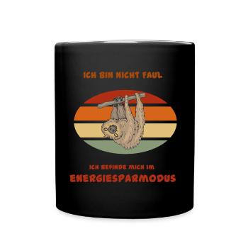 Einfach mal abhängen - Tasse einfarbig - Schwarz - Vorne