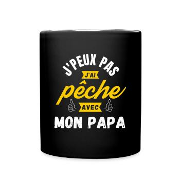 I can not I have fishing with my dad - Full Colour Mug - black - Front