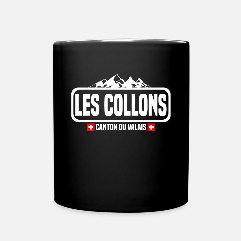 les collons im Kanton Wallis - Tasse einfarbig - Schwarz