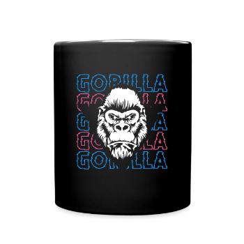 Monkey Training Wildnis Affen - Tasse einfarbig - Schwarz - Vorne