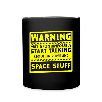 étoiles planète lune terre - Mug uni - noir - Devant