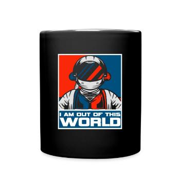 Astronaut universe spaceship galaxy - Full Colour Mug - black - Front