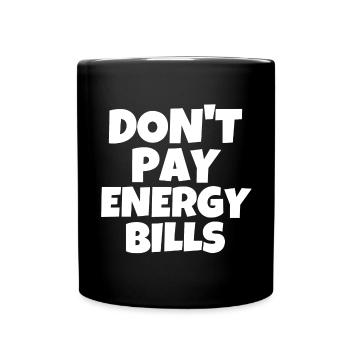 énergie, pouvoir d'achat, facture - Mug uni - noir - Devant