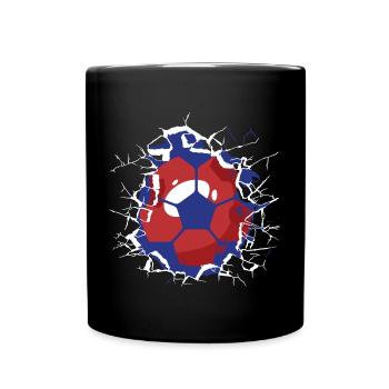 France Soccer French Football France Futbol - Tasse einfarbig - Schwarz - Vorne
