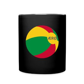 Ærø Beach Ball Denmark Flag Ostsee Dänemark Aeroe - Tasse einfarbig - Schwarz - Vorne