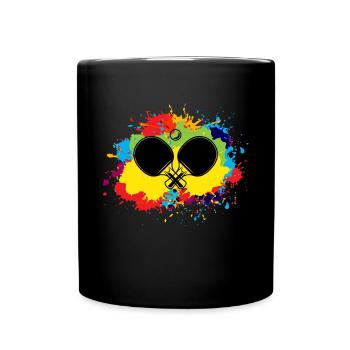 Ping Pong Tennis De Table Paddle Player Aquarelle - Mug uni - noir - Devant