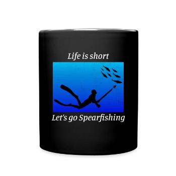 Speerfischen Speerfischen Speerfischer Fischen - Tasse einfarbig - Schwarz - Vorne