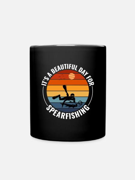 Speerfischen Speerfischen Speerfischer Fischen - Tasse einfarbig - Schwarz