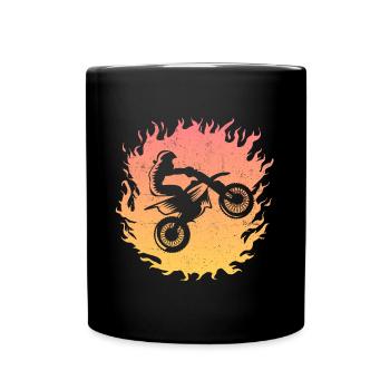 Motocross Dirtbike Moto Tout-Terrain Moto-Cross - Mug uni - noir - Devant