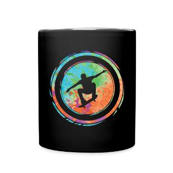 Skater Skateboard Tricks Skateboarding - Tasse einfarbig - Schwarz - Vorne