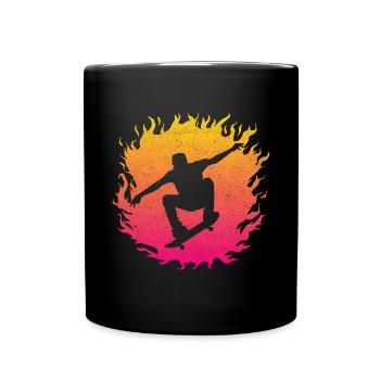 Skateboard Skater Tricks Skateboarding - Tasse einfarbig - Schwarz - Vorne