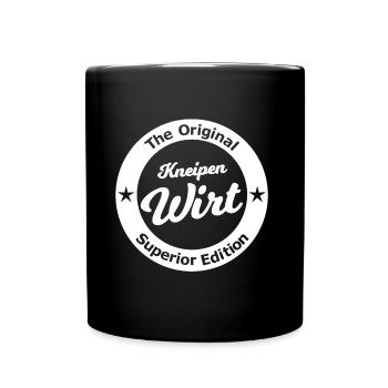 Kneipen Wirt - Tasse einfarbig - Schwarz - Vorne