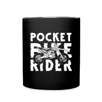 Motocross Enduro Dreck - Tasse einfarbig - Schwarz - Vorne