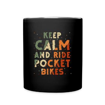 Motorrad Biker Zweirad Vater - Tasse einfarbig - Schwarz - Vorne