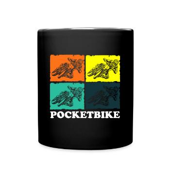 Motocross Cool Motorradfahrer Matsch - Tasse einfarbig - Schwarz - Vorne