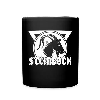Tierkreiszeichen Astronomie Galaxie Steinbock - Tasse einfarbig - Schwarz - Vorne