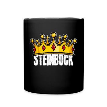 Sternbild Steinbock Horoskop Sternzeichen Esoterik - Tasse einfarbig - Schwarz - Vorne