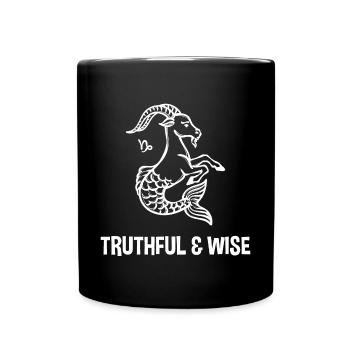 Astronomie Cercle Taureau Horoscope Capricorne Déclaration - Mug uni - noir - Devant