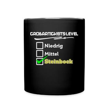 Horoskop Steinbock Statement Sternbild Astronomie - Tasse einfarbig - Schwarz - Vorne