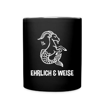 Steinbock Statement Astrologie Tierkreiszeichen - Tasse einfarbig - Schwarz - Vorne