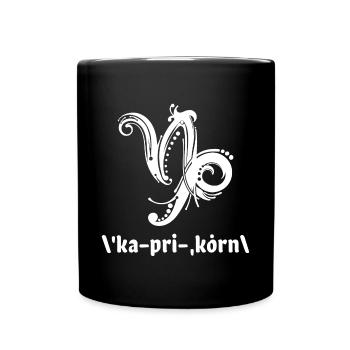 Tierkreis Horoskop Steinbock Galaxie Konstellation - Tasse einfarbig - Schwarz - Vorne