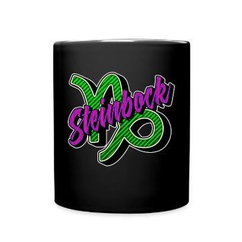 Steinbock Sternbild Horoskop Galaxie Tierkreis - Tasse einfarbig - Schwarz - Vorne