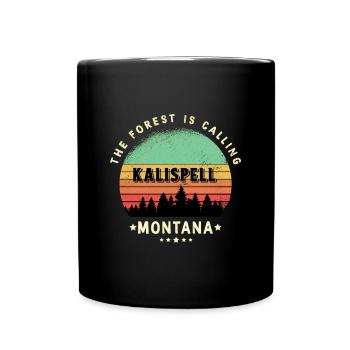 Motif forêt du Montana de Kalispell - Mug uni - noir - Devant